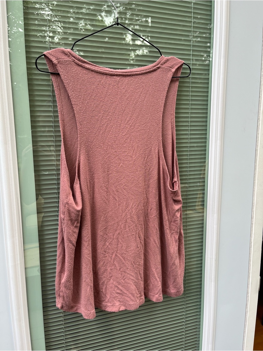 (2/$15) Athleta Well Rested Rib Sleep Tank Mauve / Blush Pink - Picture 2 of 8